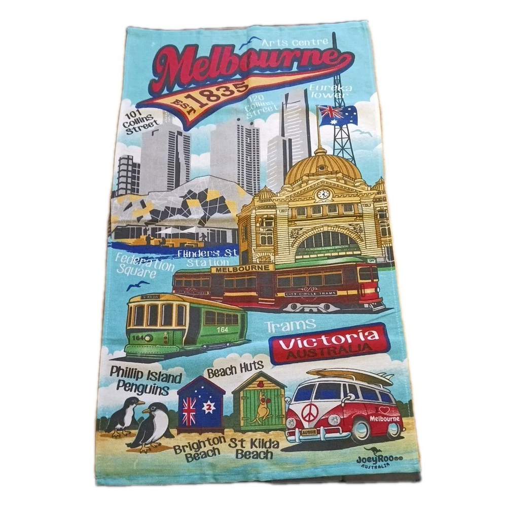 Vintage Joey Roo Melbourne Australia Tea Towel